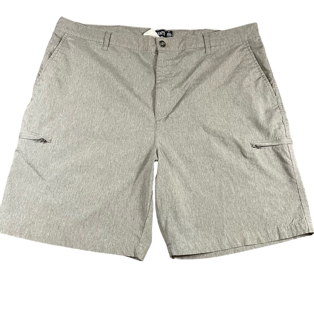 Chaps Men's Shorts Cargo Stretch Size 42 Grey Hiking Golf‎ Outdoor 8in Inseam